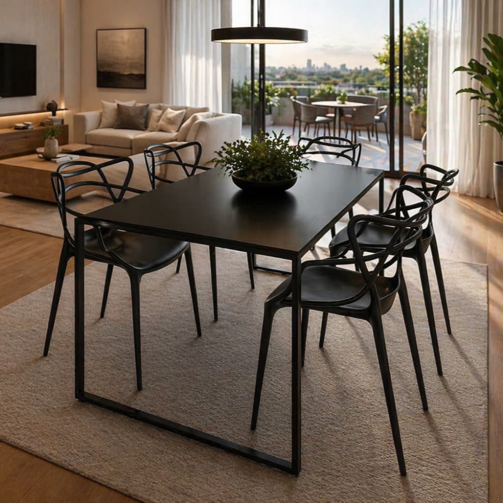 Kit 4 Cadeiras Allegra para Sala de Jantar e Ambientes Elegantes, Estilo Atual