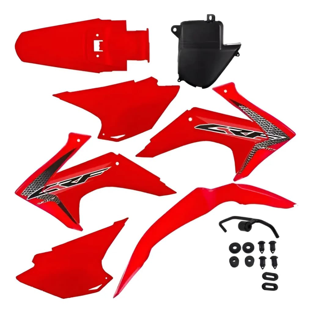 Kit Plástico crf Amx Original Crf 230 2008/2020 C/Adesivos roupa plásticos adaptável completo original crf 230f vermelho