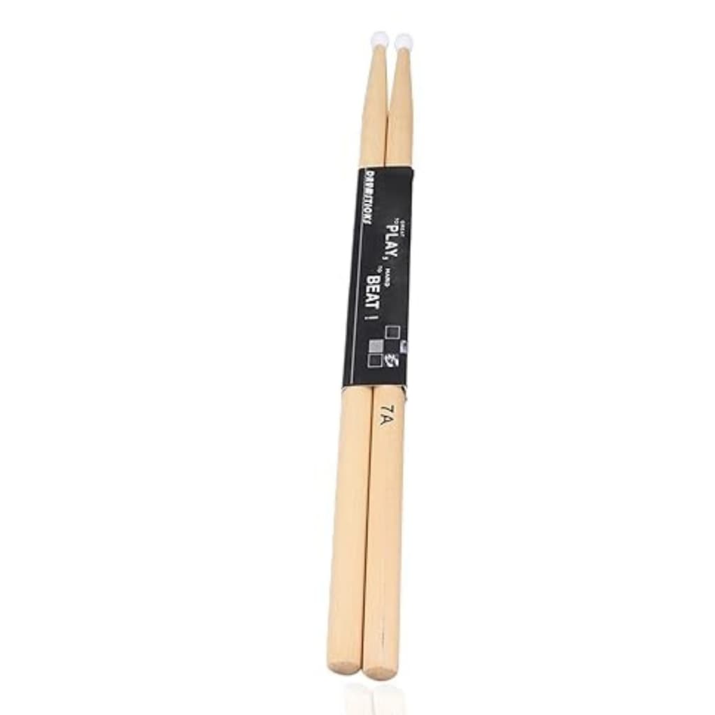 Baquetas Para Bateria /7A em Cor Natural de Madeira de Bordo todos niveis