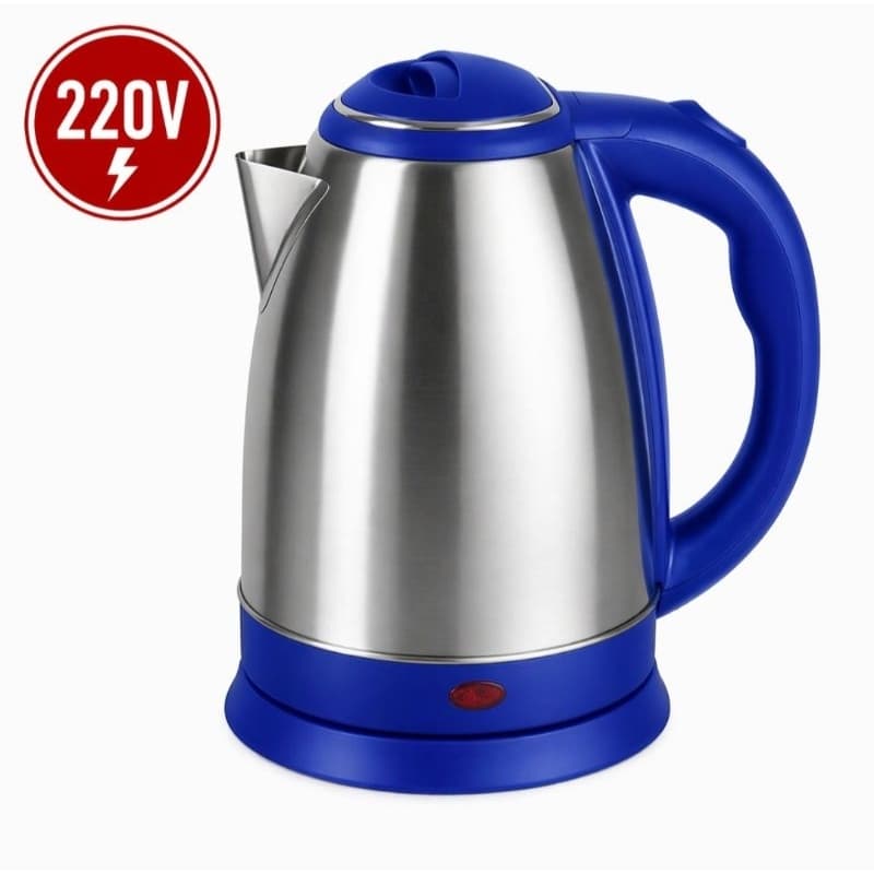 Chaleira 220v Jarra Elétrica Azul Inox 2,0L Desligamento Automático Rápida