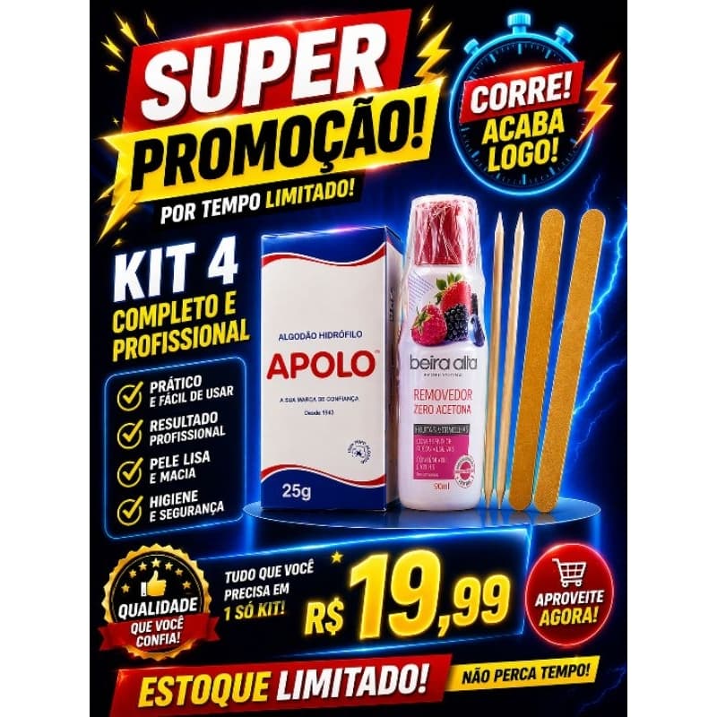 KIT MANICURE COMPLETO PROFISSIONAL (KIT 4) 💅