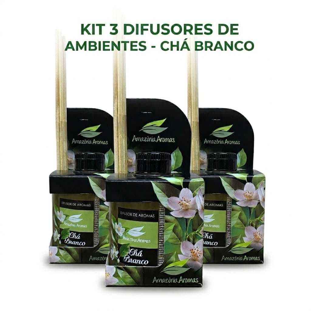 Kit 3 Aromatizadores Perfume De Ambiente Difusor 270 ml - Amazônia Aromas