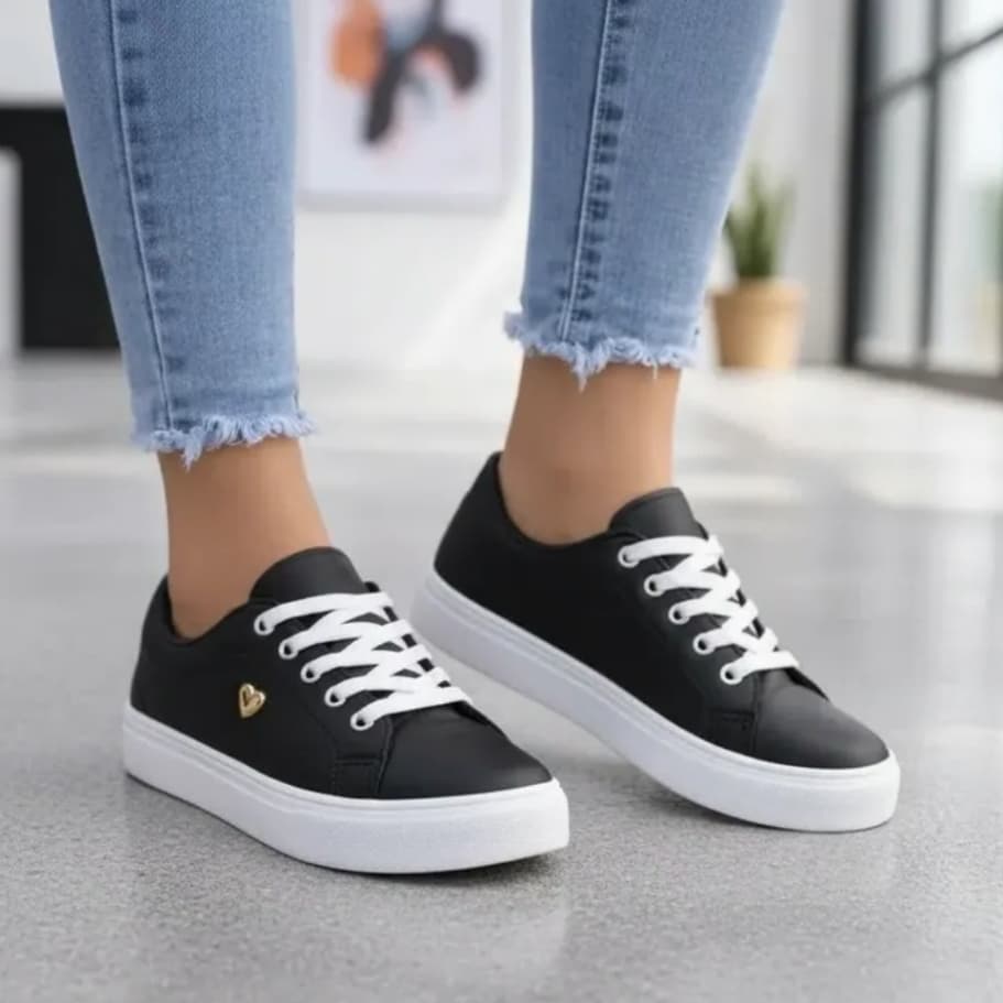 Tênis Casual Feminino Slip On Moda Feminina Promoção