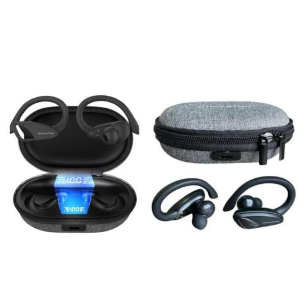Fone Bluetooth 5.3 Sem Fio Com Luz LED 115H - H’Maston TWS Original + Case Premium | Som Potente e Conforto Total