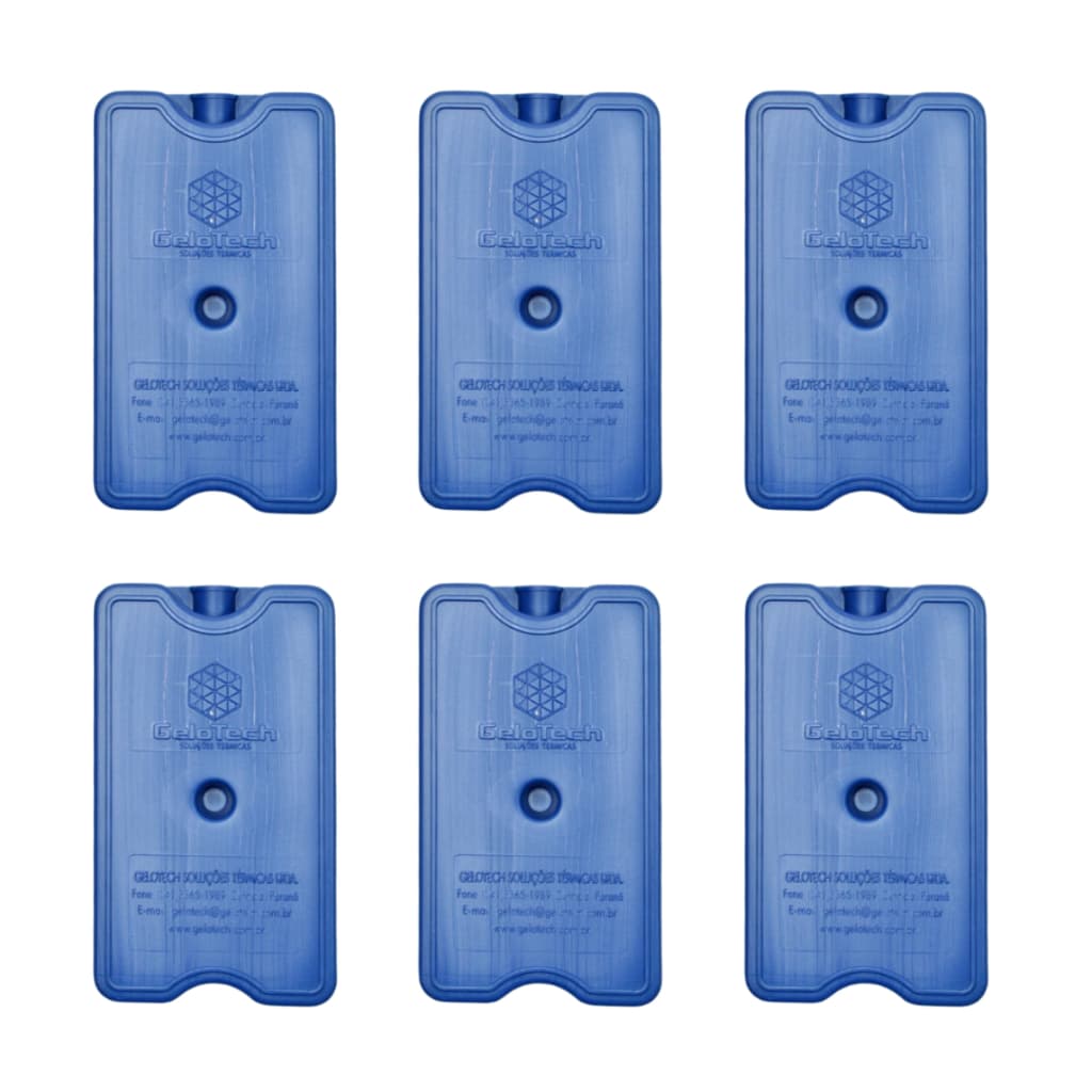 Placa Gelo Gel Artificial Reutilizável Rígido 500ml Transporte Alimentos Bebidas