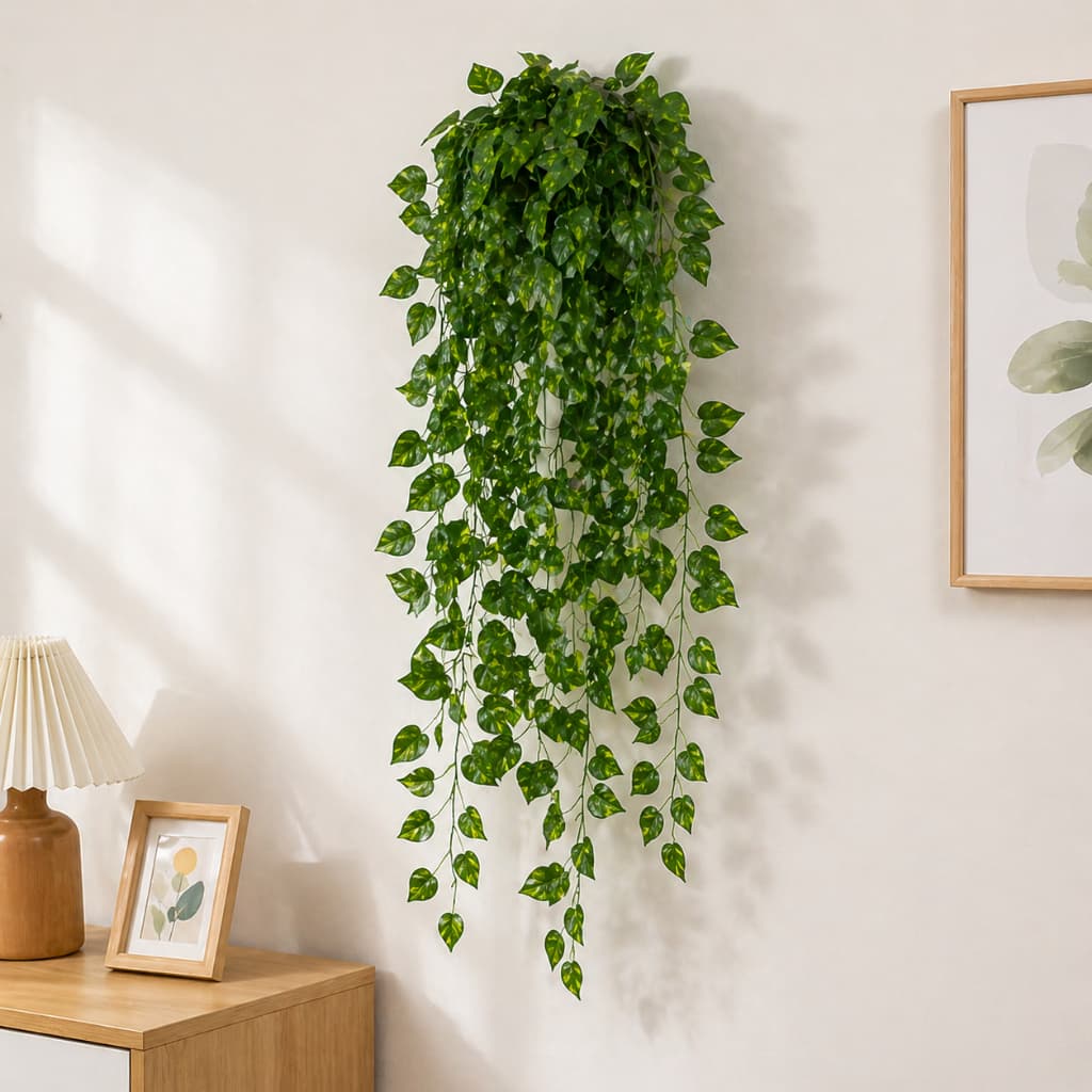 10 Metros Planta Pendurada Verde Artificial Parede Folhagem Para Decoração