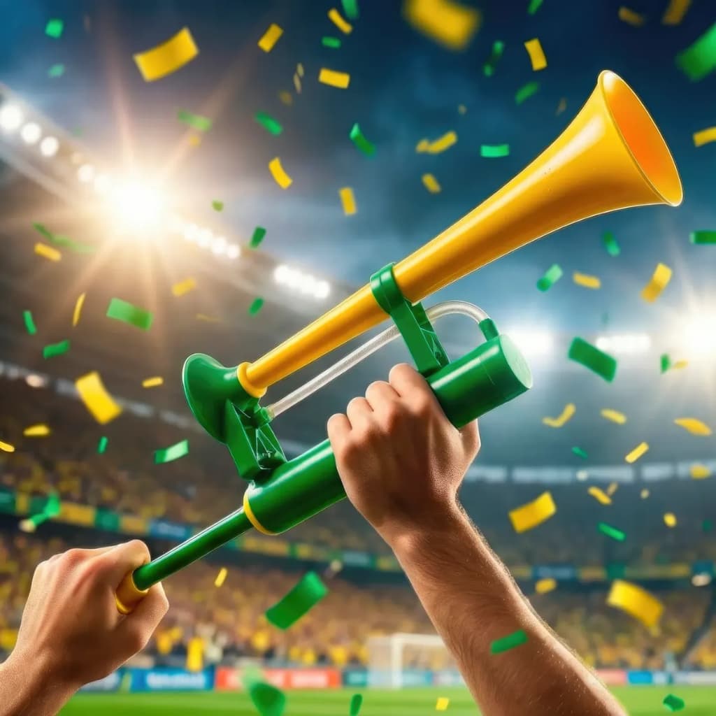 Buzina Ar Corneta Grande Navio Copa Do Mundo Brasil Vuvuzela