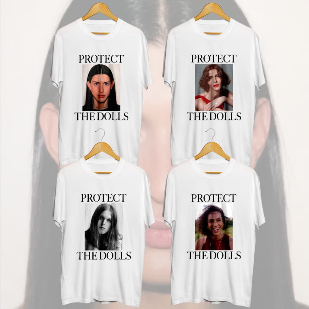 Camisa Protect The Dolls ARCA Ethel Cain SOPHIE Linn Da Quebrada Algodão Unissex