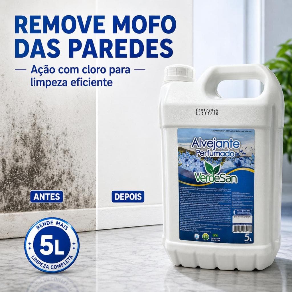 Anti Mofo Elimina Mofo Parede Banheiro Guarda Roupa 5L Perfumado