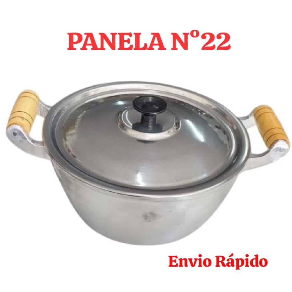 Panela Caçarola 22 de Alumínio Batido Fundido Grosso 2,85 Litros Com Tampa