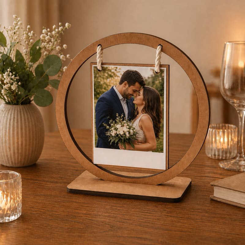 50 Arranjo de Mesa para Casamento Porta Retrato Decorativo Lembrança de Festa Formatura Aniversario Lembrancinha em MDF