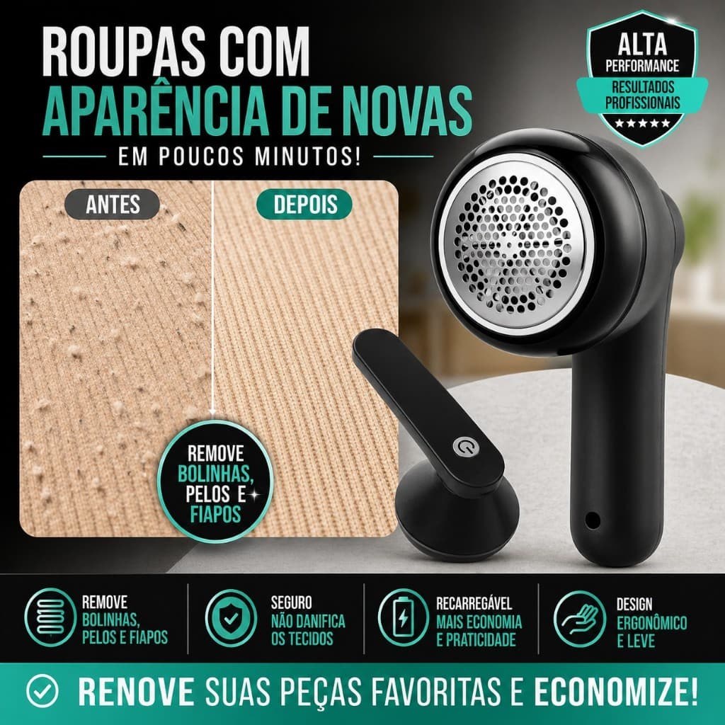 Papa Bolinha Elétrico Recarregável Removedor de Pelos para Roupas Sofá Estofados Portátil USB