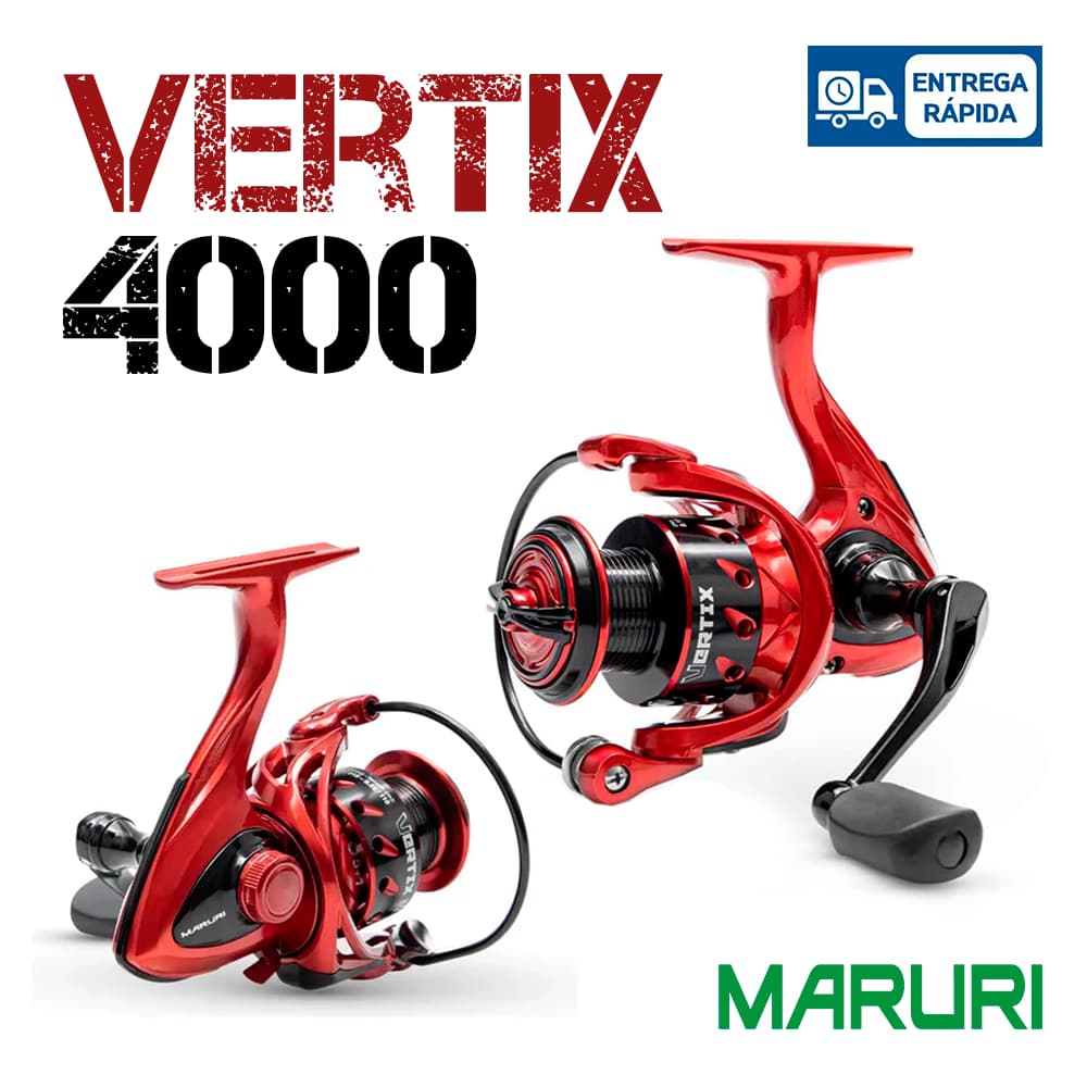 Molinete Vertix 4000 6 Rolamentos Antireverso Grafite
