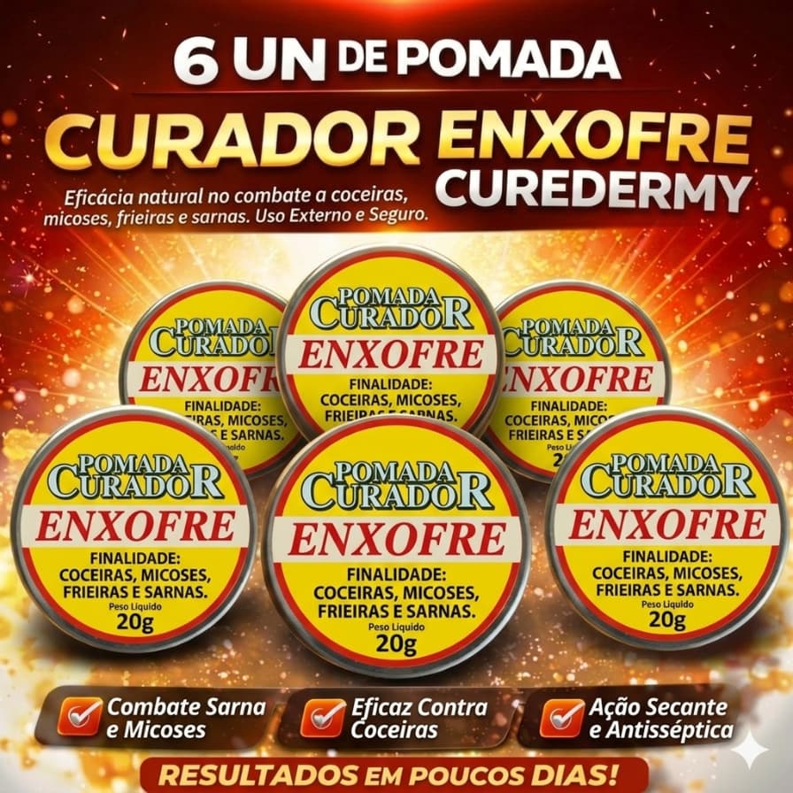 6 UN Pomada Curador Enxofre - 20g