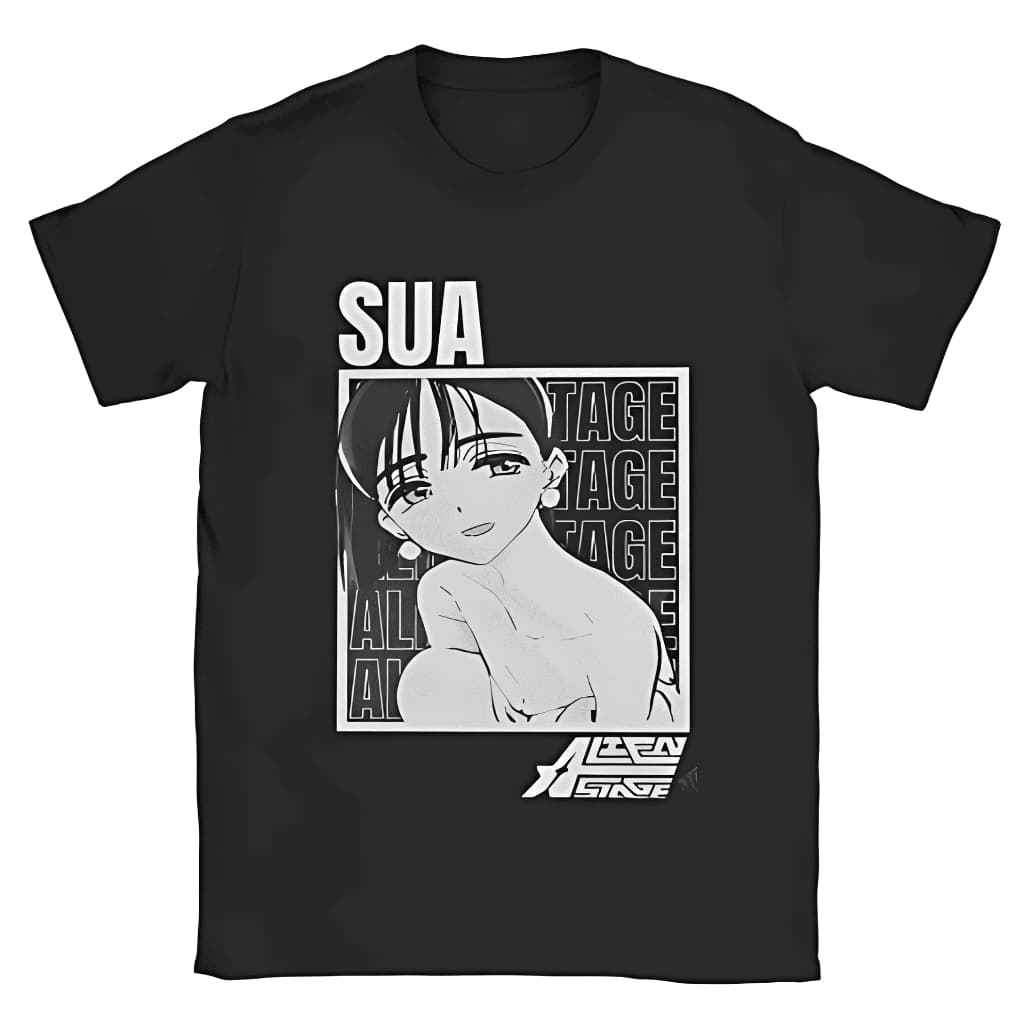 Camiseta Camisa Alien Stage Personagem Sua Estética Preta e Branca Blusa 100% Algodão Unissex Adulto/Infantil
