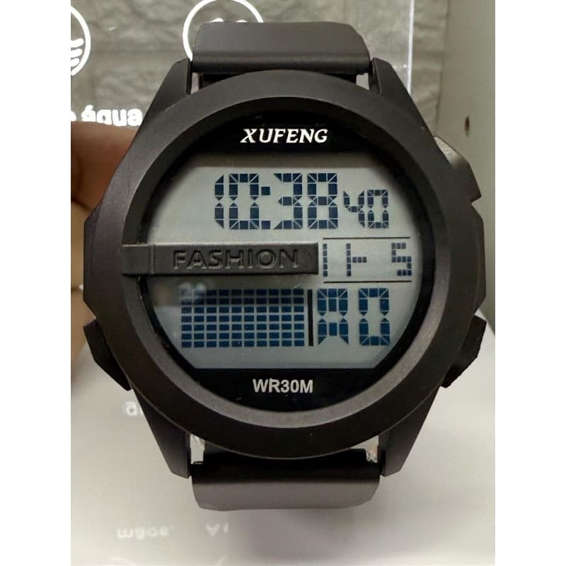 Relógio Masculino Xufeng A prova d'agua esportivo pulseira de silicone ajustável para academia e corrida