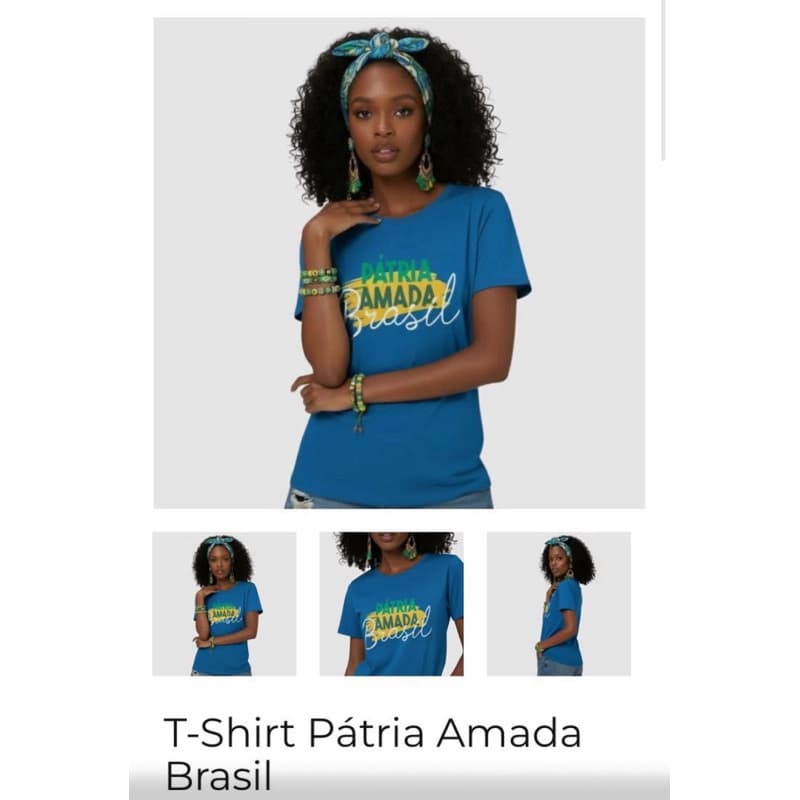 Camiseta BRASIL 100% Algodão Premium