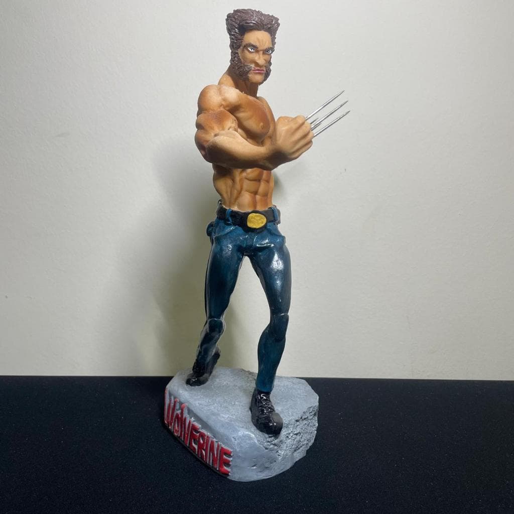 WOLVERINE ESTÁTUA LOGAN RESINA FISICULTURISMO PINTADO À MÃO BONECO COLECIONÁVEIS ACTION FIGURE
