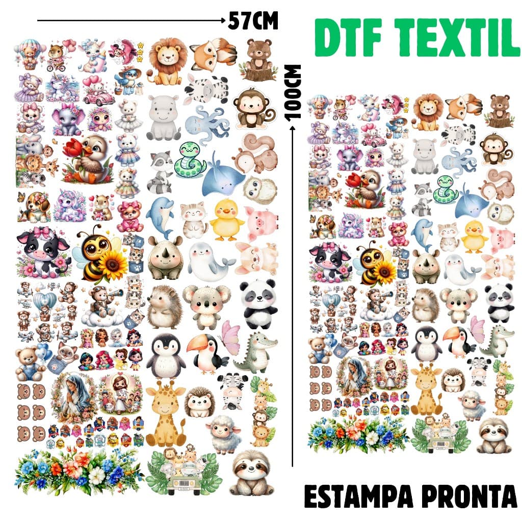 Aplique Termocolante DTF Textil Estampa Para Tecidos e Camisetas Artes Pronta 6060-60 Envio 24hs