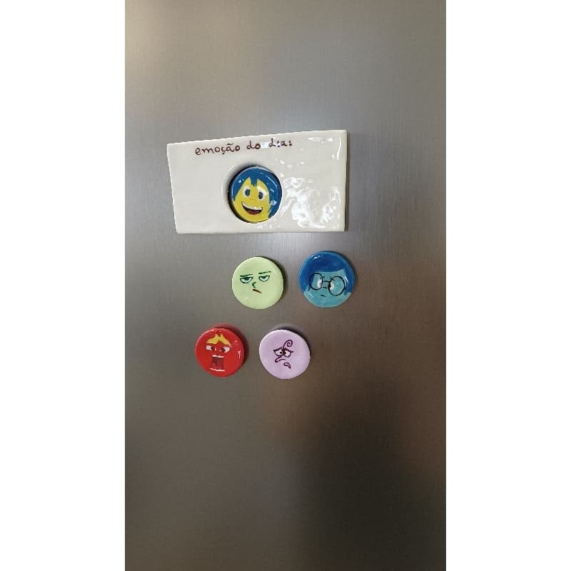Ímã de Geladeira Humor do Dia | Ímã Divertido Emoções | Decoração Criativa Interativa Artesanal
