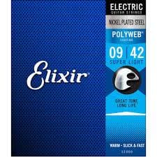 Encordoamento Elixir Poliweb Guitarra 09 42 Modelo 12000