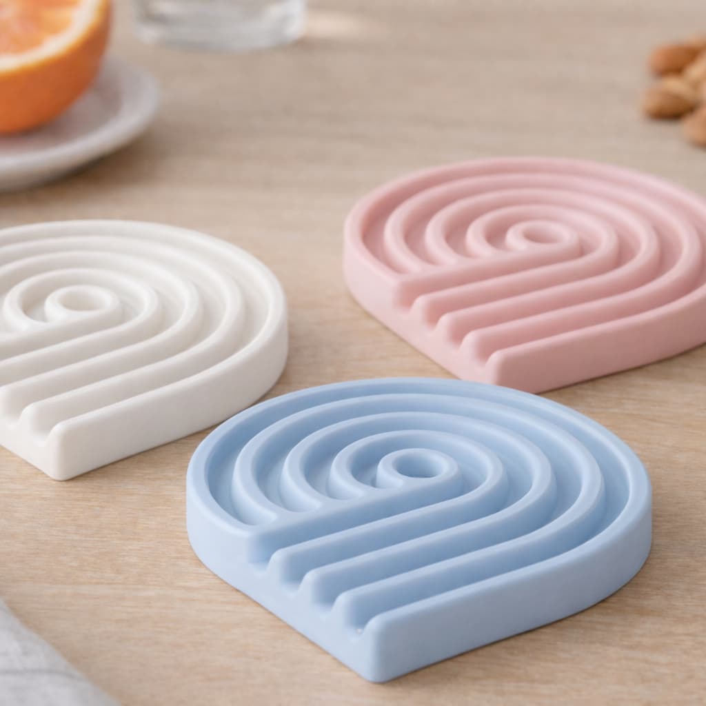 Porta Copos Espiral descanso de copo minimalista protetor de mesa e jogo americano