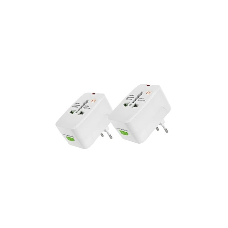 Kit Adaptador de Tomada Universal LEY-202 Bivolt com Proteção | Padrão Internacional