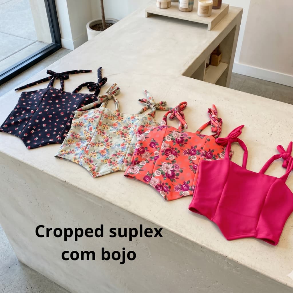 Cropped Feminino top bojo alça ajustável  verão