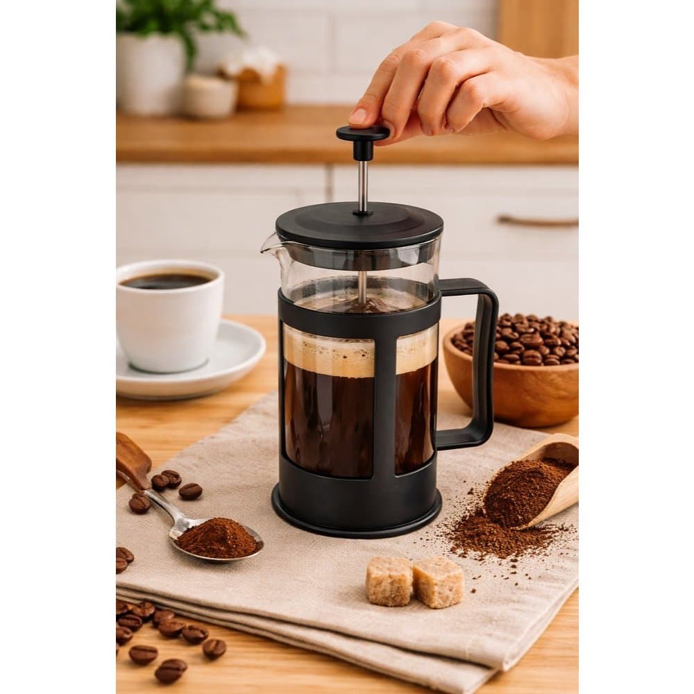 Cafeteira Francesa 300ml Prensa Francesa de Vidro – Cafeteira Manual para Café e Chá