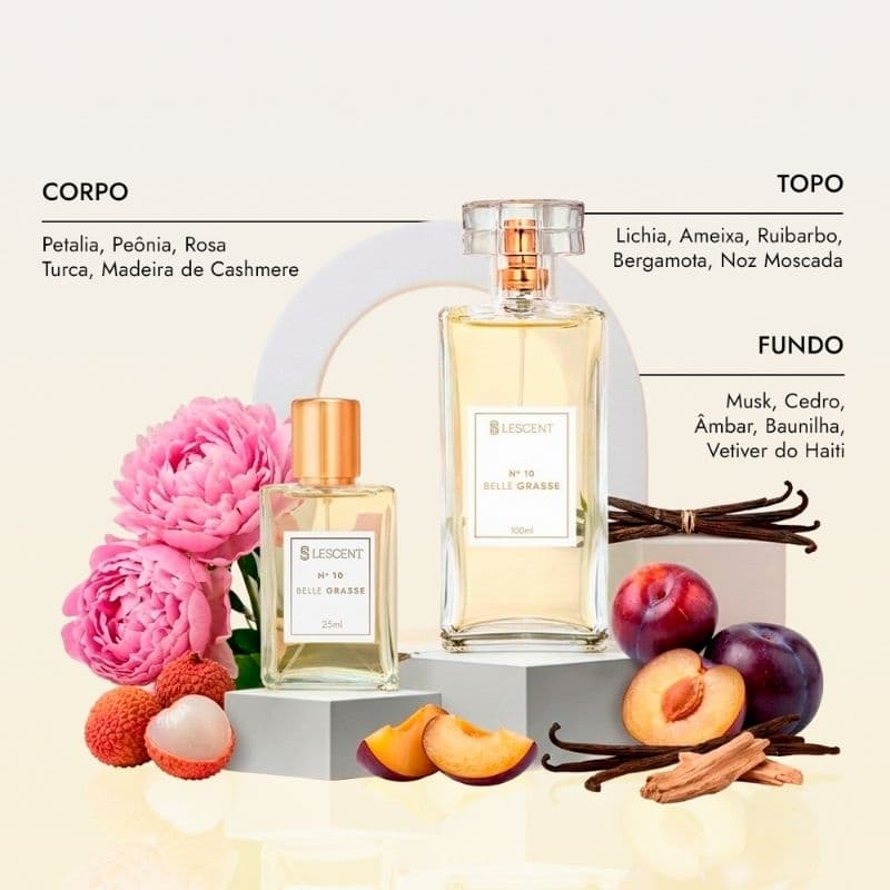 Parfum Kit Trilogia Essencial Feminina Nº 2 + Nº 6 + Nº 10 | 25ml Fragrâncias Inspiradas em Grandes Sucessos Importados