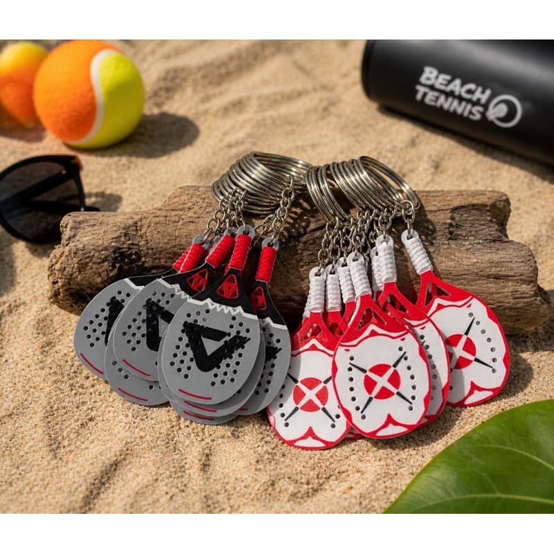 Chaveiro Raquete Beach Tennis Personalizado Presente Esportivo Mini Raquete Beach Tênis Resistente