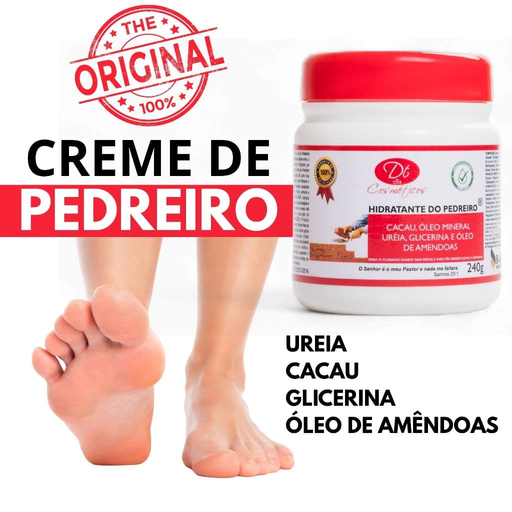 Creme Hidratante De Uréia Pés Rachados Ressecados Calosidade Creme De Pedreiro Com Amêndoas E Cacau