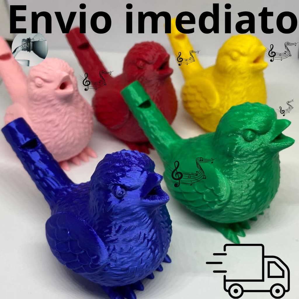Apito Passarinho com Água Infantil Som Realista Brinquedo Educativo Divertido Crianças