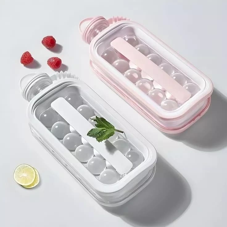 Forma Gelo Garrafa Molde Com Alca Recipiente Freezer Conserva Bebida Gelada Facil Servir