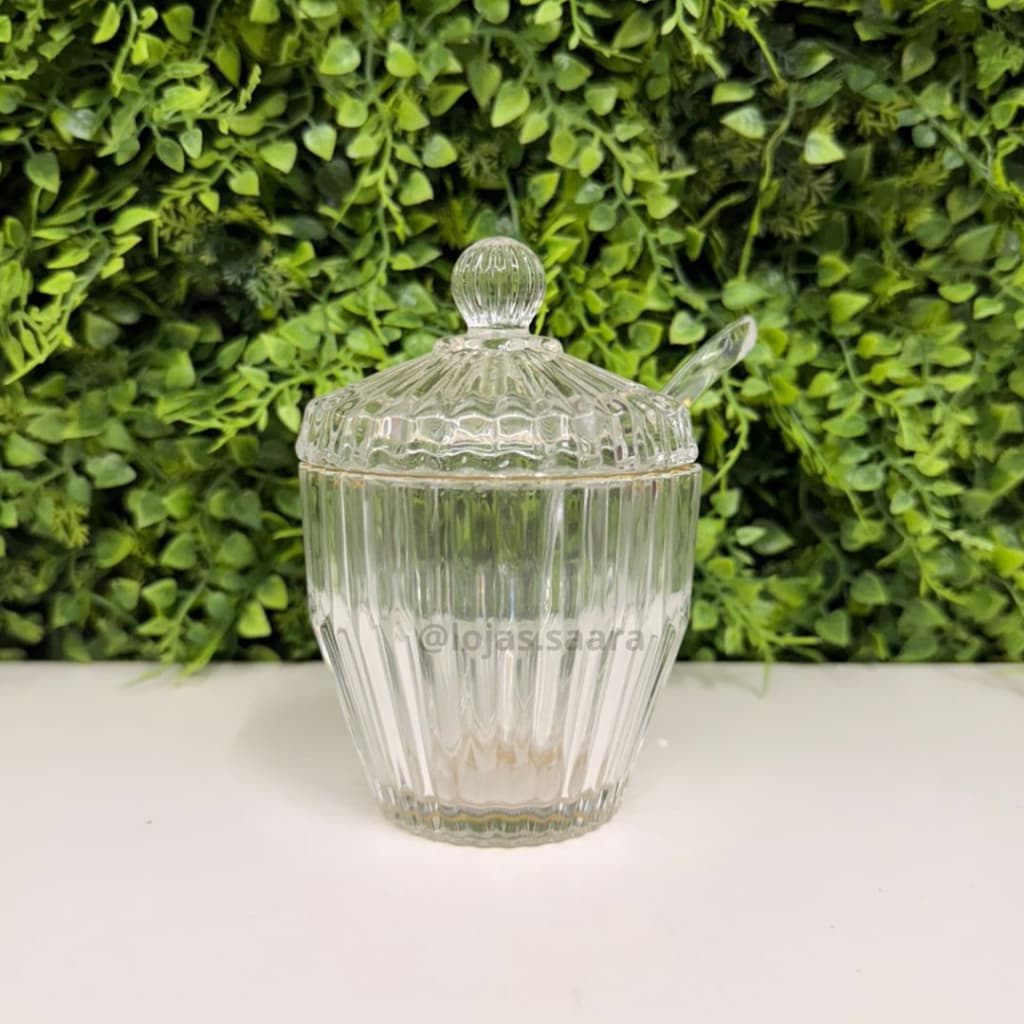 Açucareiro Imperatriz C/ Fio de Ouro 8x11cm em Cristal Wolff