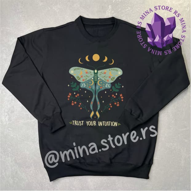 Moletom Trust Your Intuition Unissex Algodão Casual Confortável Masculino Feminino