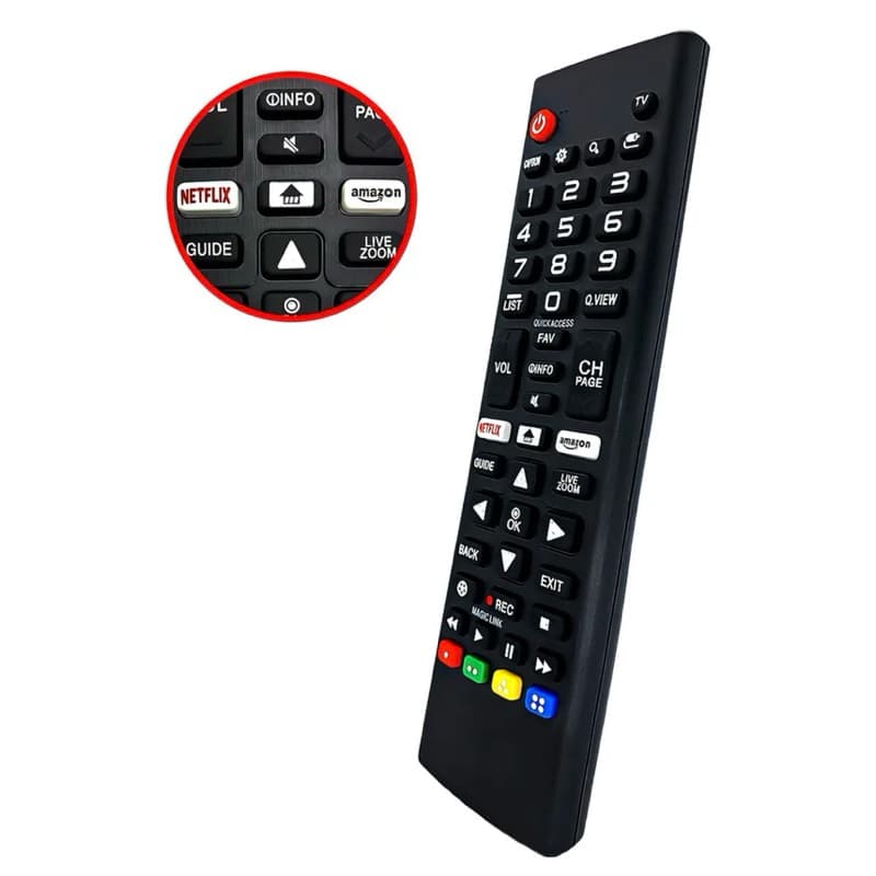 Kit Controle Remoto LG Smart TV Compatível LCD LED HDTV UHD OLED 3D E 4K