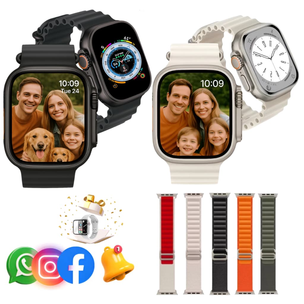 Relogio Smartwatch Feminino masculino Para Android IOS Troca Pulseira Foto Faz Chamadas NFe U11S