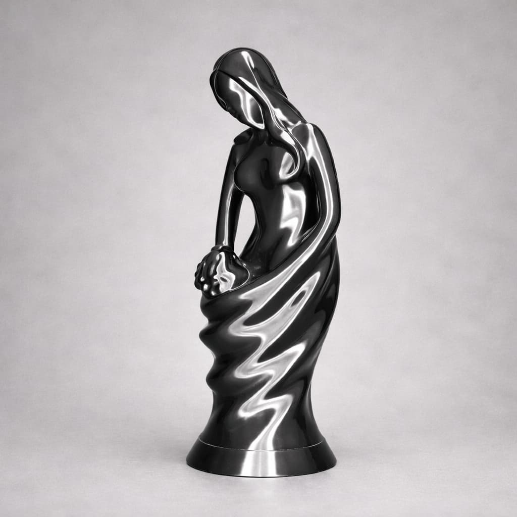 Estátua decorativa mãe e filho(a) Estátua Decorativa Mãe Presente Dia das Mães Decoração minimalista