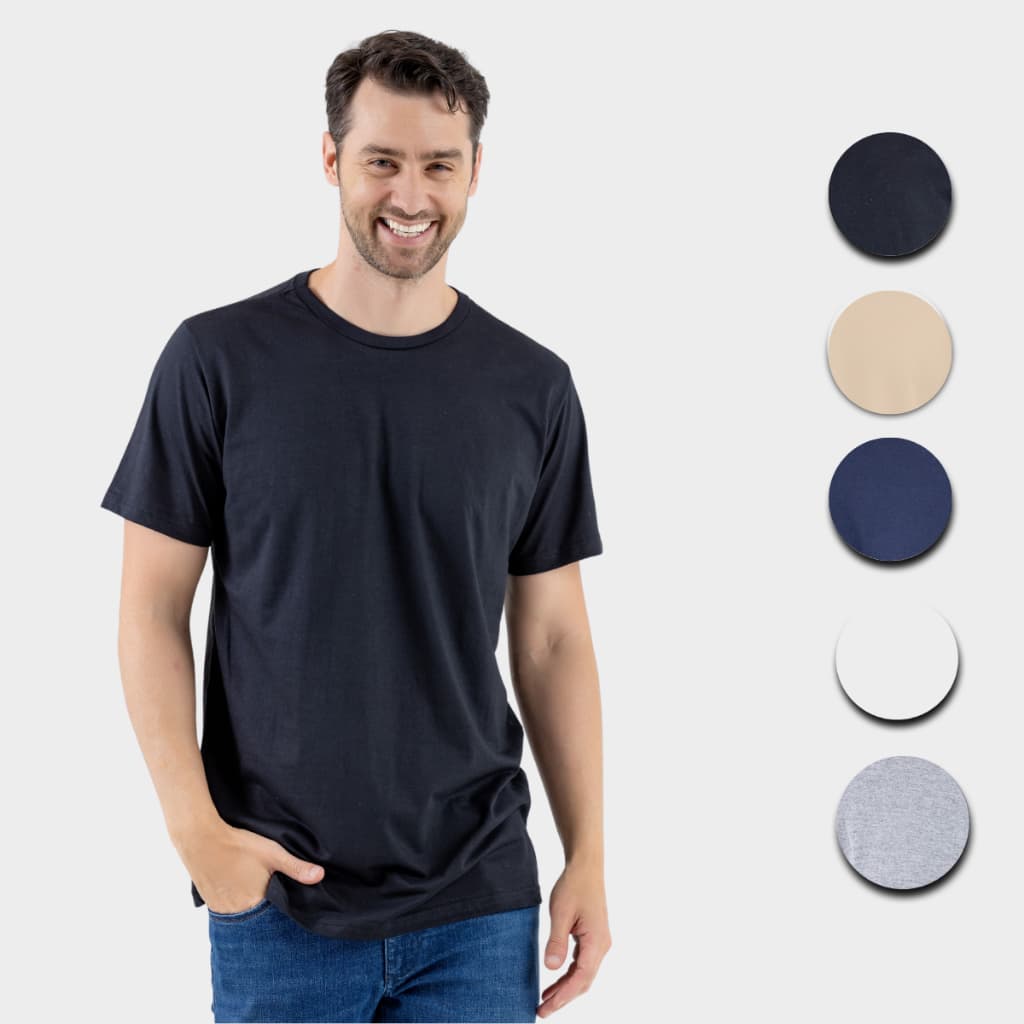 Camiseta Masculina Lisa Básica Branca 100% Algodão