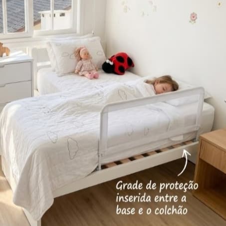 Grade De Proteção Para Cama Box Infantil E Adulto 88x41x30 Reforçada