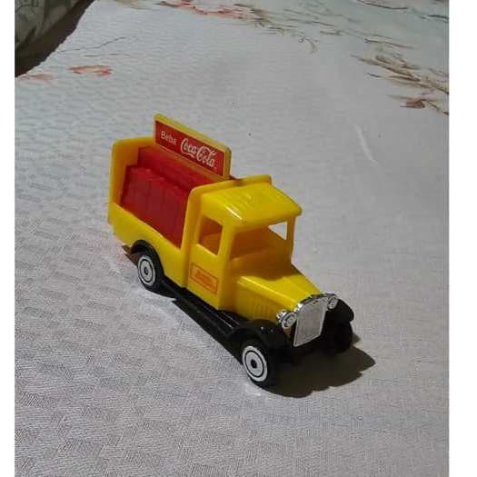 NOVO Carrinho Caminhão Promocional Coca Cola Amarelo anos 1990