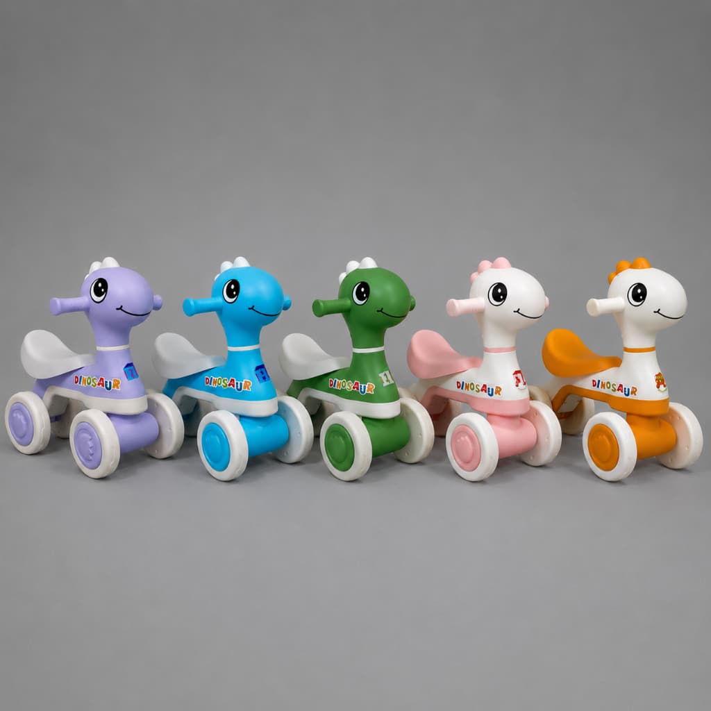 Motoca Infantil De Equilíbrio C/ Luz E Som Dino  - HK Brinquedos