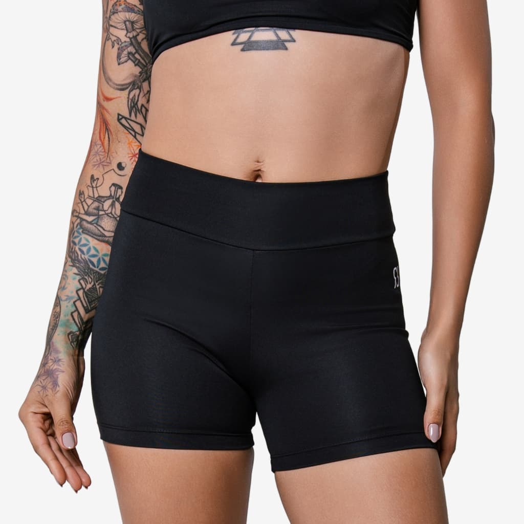 Short Academia Bermuda Fitness Curto Transparencia Zero de Poliamida