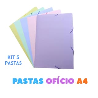 Pasta com aba elástica oficio A4 Dello linho serena