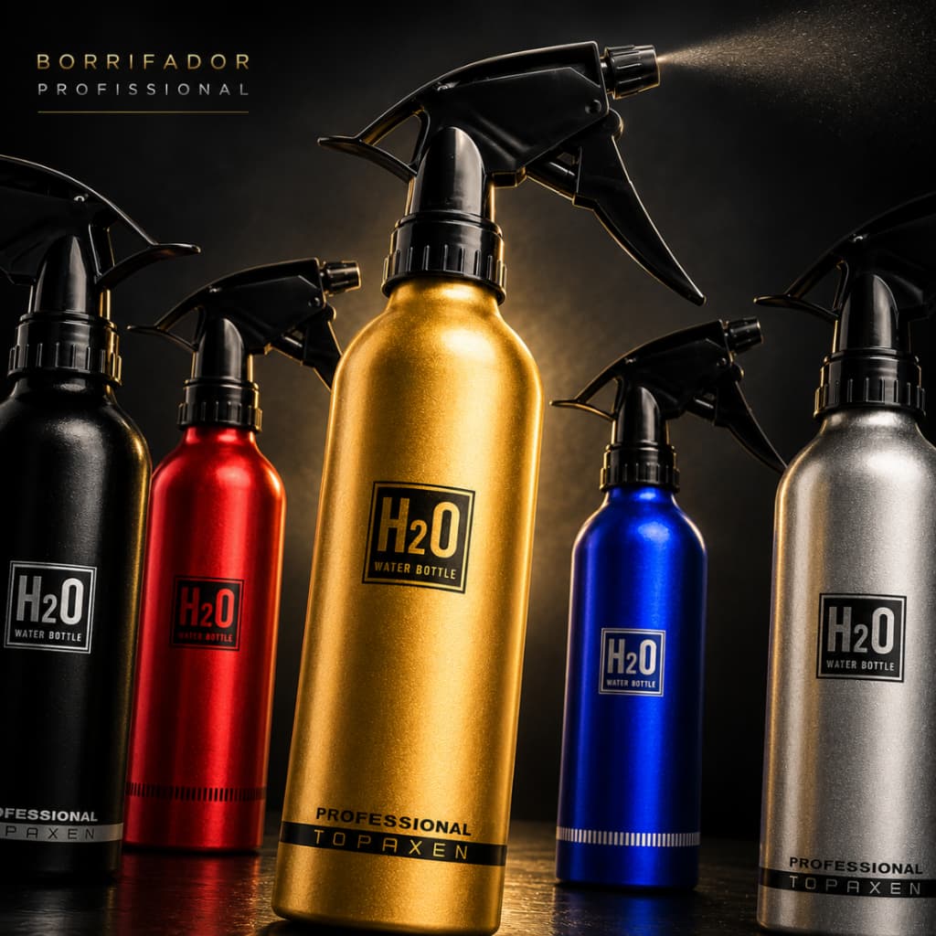 Borrifador Pulverizador 300ml Alumínio Spray de Água Barbeiro Cabeleireiro Barber Pole Efeito Nevoa