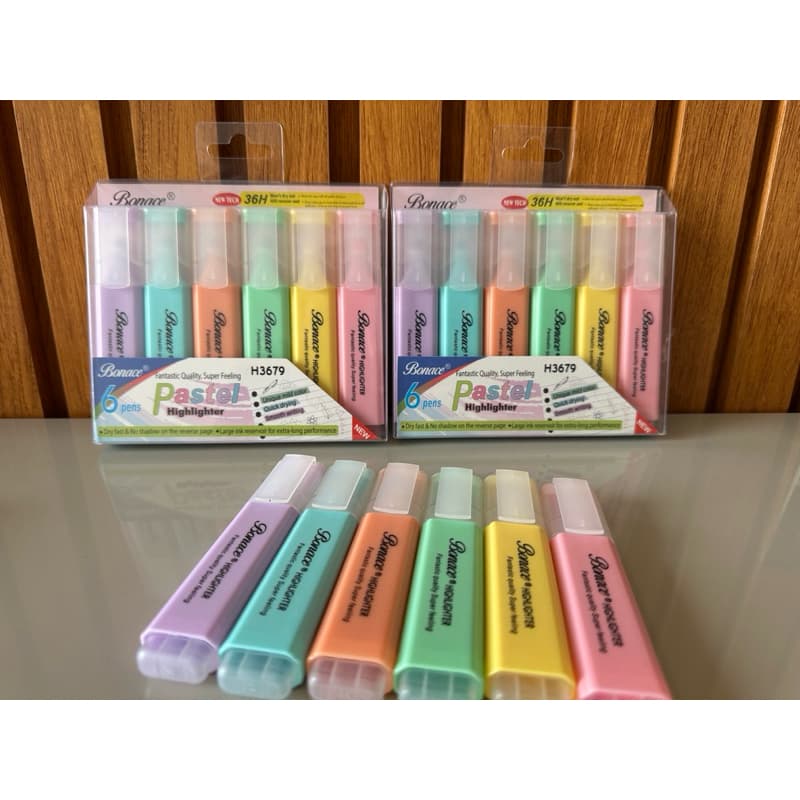 Kit Marca Texto Pastel Bonace com 6 Cores