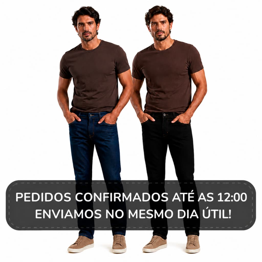Kit 2 Calça Jeans Masculina Premium Slim Fit Conforto e Estilo Exclusivo