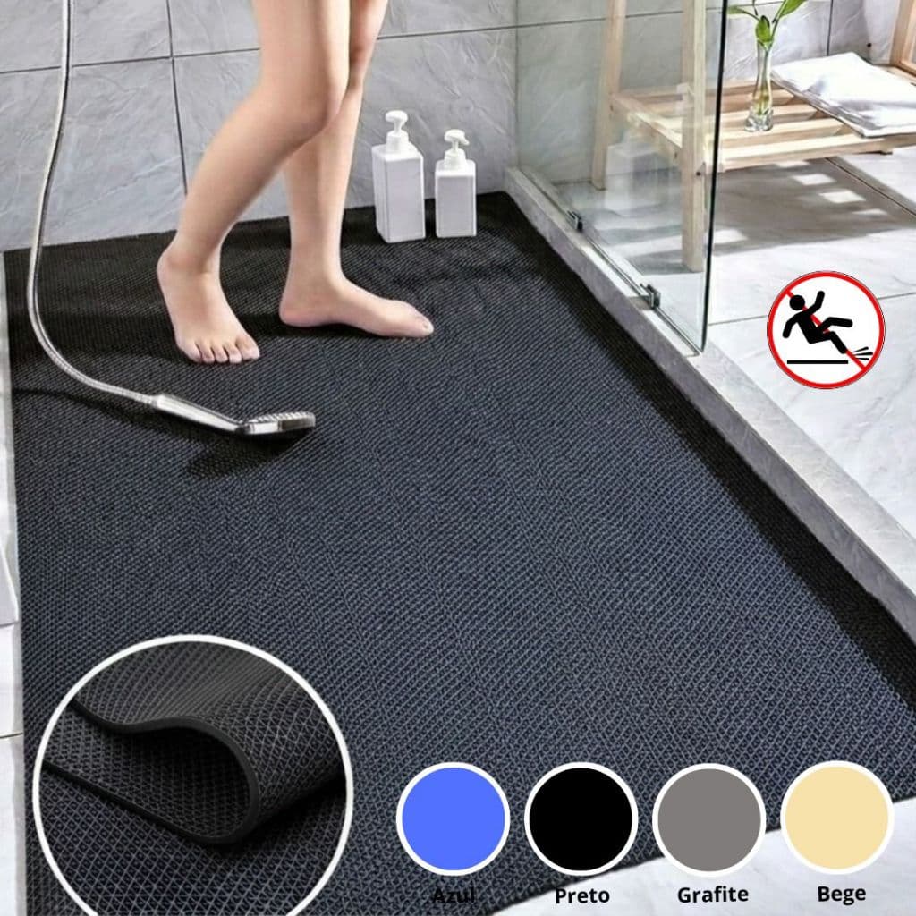 Tapete Antiderrapante idosos/crianças 1.20m cores   cozinha banheiro piscina