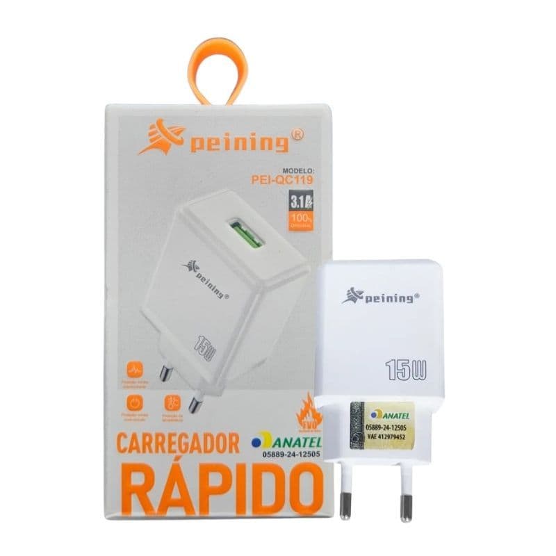 Carregador Tomada Plug Adaptador Fonte Original Portátil Usb Peining